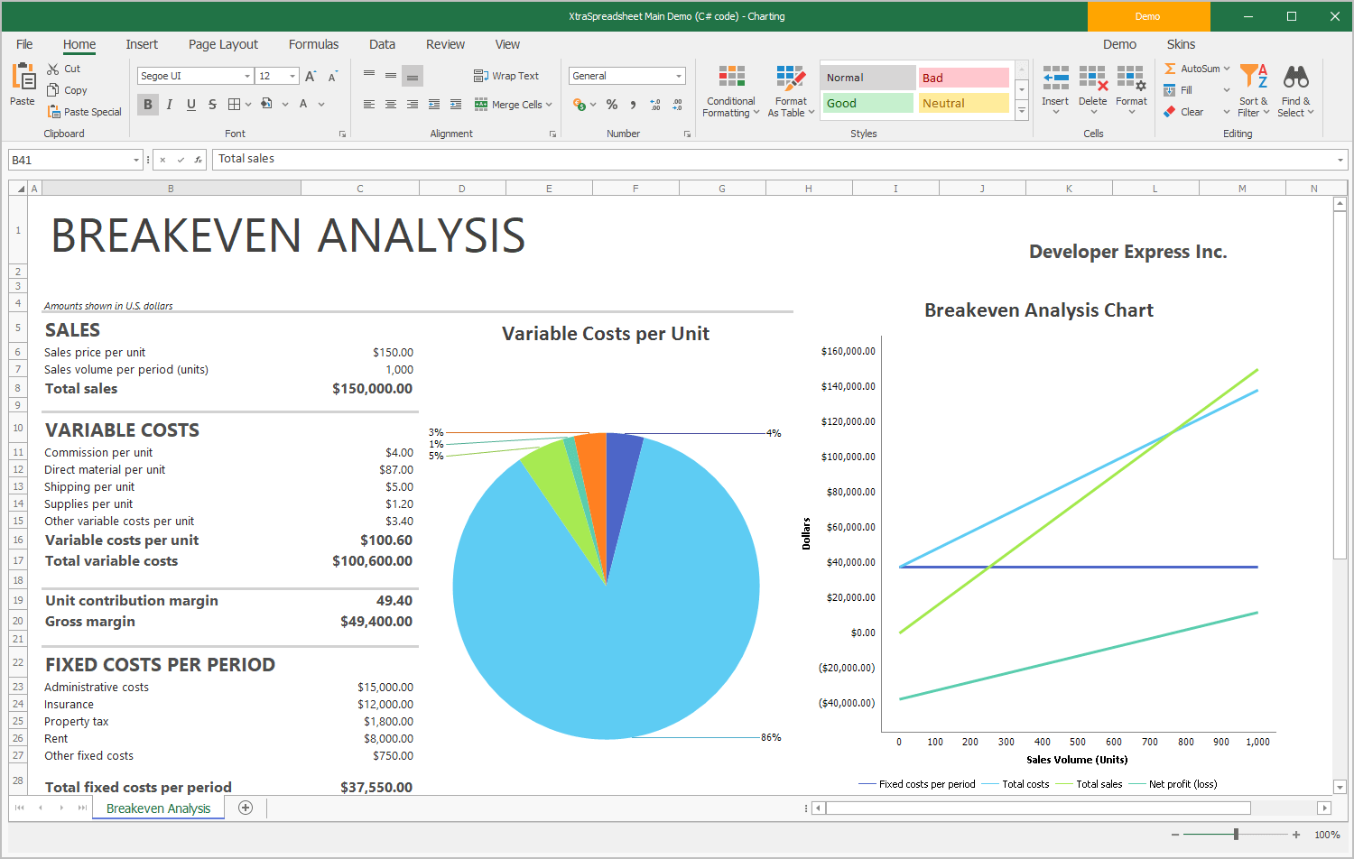Composant Feuille de calcul style Excel